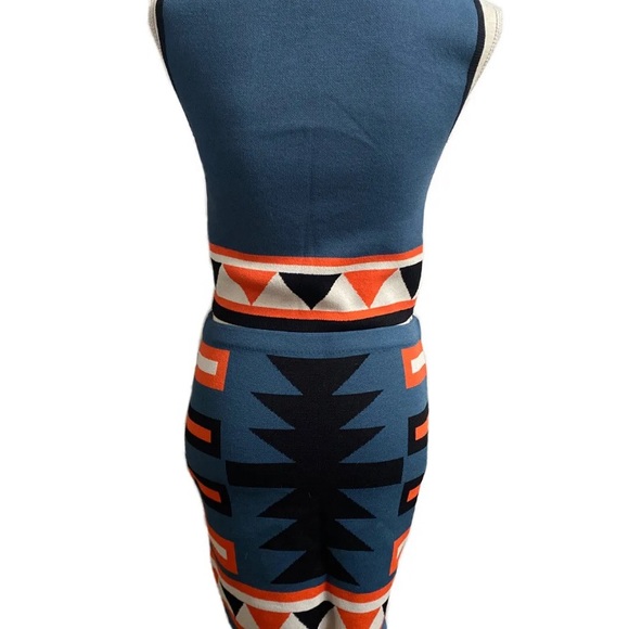 RACHEL ROY - South Western Aztec Skirt Outfit Crop Top Sleeveless Size S NWOT - Picture 5 of 9